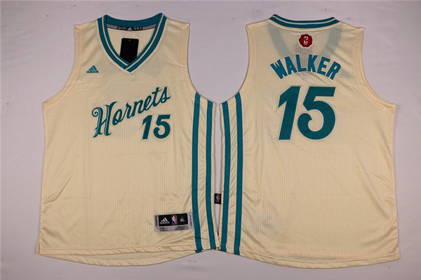 Youth Charlotte Hornets Adidas #15 Walker white NBA Jersey